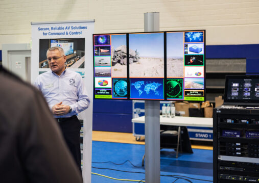 USAG-Bavaria held a Tech Expo where various companies pitched and demonstrated their latest tech to senior Army leaders in Grafenwoehr, Germany, Feb. 10, 2023. (U.S. Army photo by Spc. Christian Carrillo)